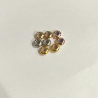 Messing Stopper-Perlen, mit Silikon, plattiert, DIY & verschiedene Größen vorhanden, Bohrung:ca. 2mm, verkauft von PC