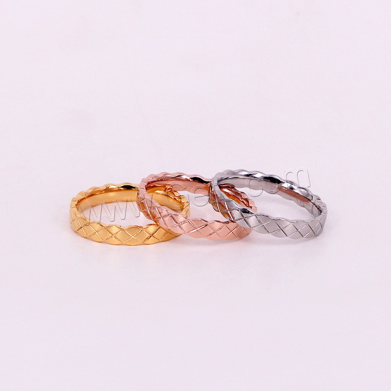 Titanium Steel Finger Ring, plated, different size for choice & for woman, more colors for choice, 4mm, US Ring Size:5-9, Sold By PC