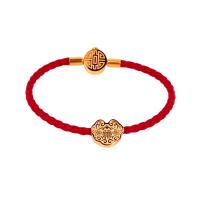 Titanium Steel Bracelet & Bangle, with PU Leather, gold color plated, with letter pattern & for woman Approx 6.7 Inch 