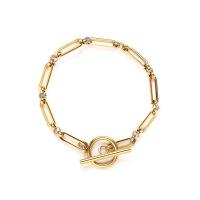 Stainless Steel Chain Bracelets, 304 Stainless Steel, Vacuum Plating, for woman 4mm Approx 7.28 Inch 