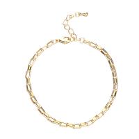 Brass Bracelets, with 1.18Inch extender chain, plated, for woman Approx 6.3 Inch 