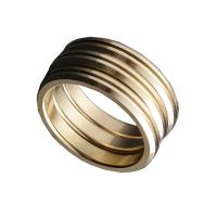 Stainless Steel Finger Ring, 304 Stainless Steel, Donut, Vacuum Plating, Unisex & matte 9mm, US Ring Approx 