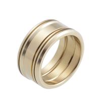 Stainless Steel Finger Ring, 304 Stainless Steel, Donut, Vacuum Plating, Unisex & matte 9.5mm, US Ring Approx 