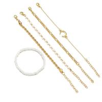 Zinc Alloy Bracelet Set, bracelet, with Plastic, with 1.97,2.13,2.17Inch extender chain, plated, vintage & for woman Approx 6.14 Inch, Approx 6.42 Inch, Approx 6.5 Inch, Approx 6.69 Inch, Approx 