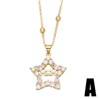Cubic Zircon Micro Pave Brass Necklace, with 1.97 extender chain, gold color plated & micro pave cubic zirconia, golden .32 Inch 