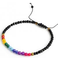 Jade Bracelets, Dyed Jade, Round, Unisex & adjustable & faceted, multi-colored, 150mm 