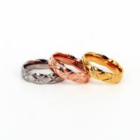 Titanium Steel Finger Ring, plated & for woman 5.7mm, US Ring 