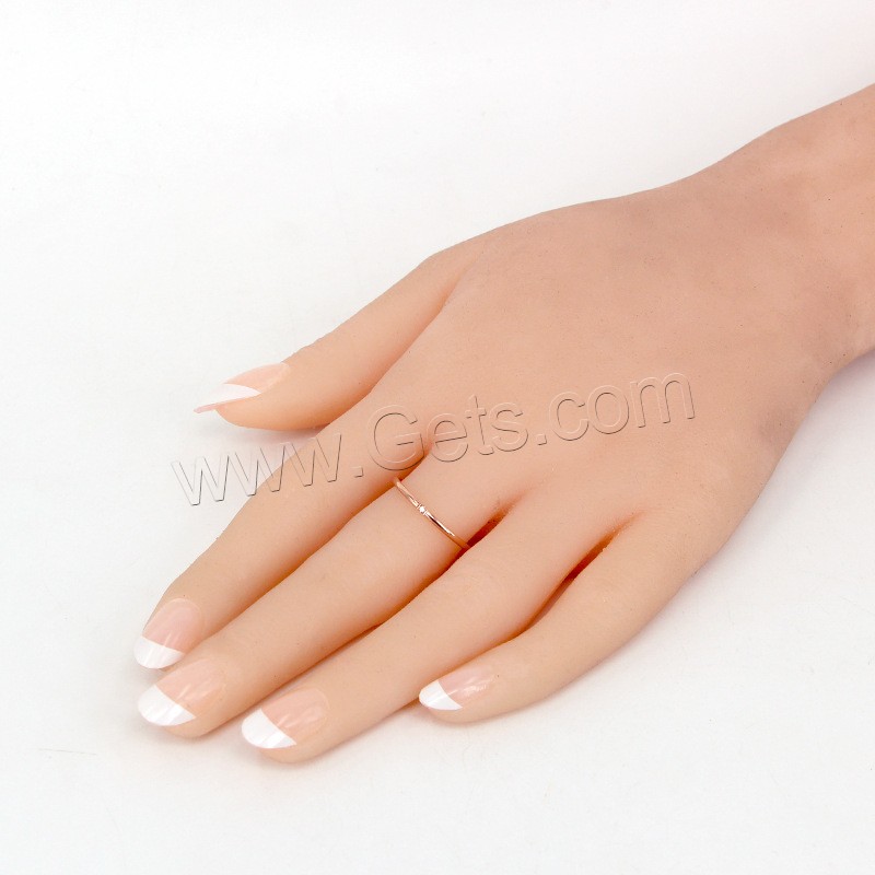 Титан Сталь палец кольцо, титан, Другое покрытие, разный размер для выбора & Женский & со стразами, Много цветов для выбора, размер:4-9, продается PC