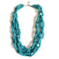 Resin Zinc Alloy Necklace, with Zinc Alloy, multilayer & for woman, mixed colors cm 