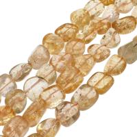 Citrin Naturperlen, Gelbquarz Perlen, DIY, gelb, 17x17x12mm, Länge:38 cm, verkauft von Strang