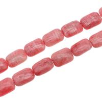 Dyed Marble Beads, Square, imitation argentina rhodochrosite & DIY, pink cm 