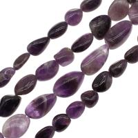 Natürliche Amethyst Perlen, Unregelmäßige, DIY, violett, 35x15x2mm, Länge:38 cm, verkauft von Strang
