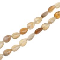 Natürliche Streifen Achat Perlen, Tropfen, DIY, gemischte Farben, 14x10x5mm, Länge:38 cm, verkauft von Strang
