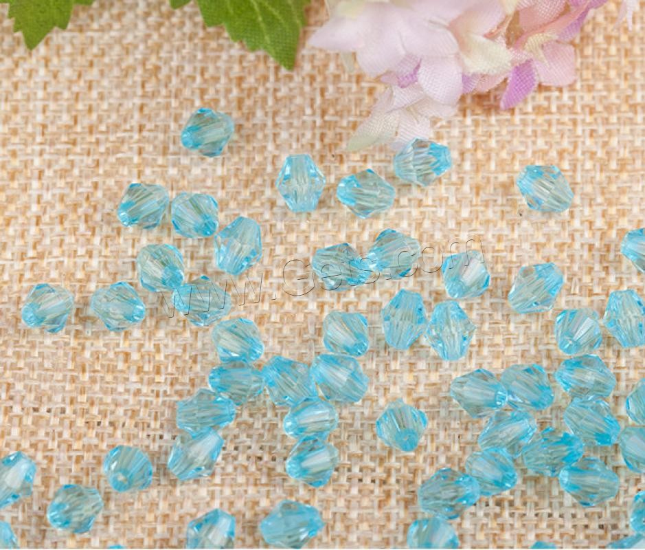 Transparent Acrylic Beads, Rhombus, different size for choice, more colors for choice, Approx 500G/Bag, Sold By Bag