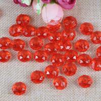 Transparent Acrylic Beads, Rondelle & faceted 500/G 