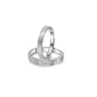 Couple Finger Rings, 925 Sterling Silver, platinum color plated, Adjustable 