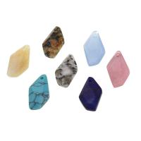Mixed Gemstone Pendants, Polygon, faceted 