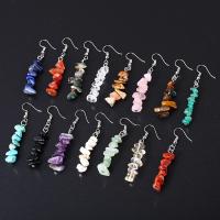 Gemstone Drop Earring, with Zinc Alloy, plated, for woman 60mm 