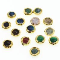 Gemischte Edelstein Perlen, mit Zinklegierung, DIY, gemischte Farben, 18x17x5mm, verkauft von PC