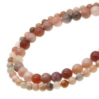 Einzelne Edelstein Perlen, DIY, gemischte Farben, 6mm, Länge:38 cm, verkauft von Strang