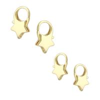 Brass Key Clasp Setting, gold color plated, DIY golden 