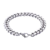 Stainless Steel Chain Bracelets, 304 Stainless Steel, fashion jewelry, original color 