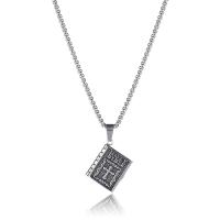 Stainless Steel Jewelry Necklace, 304 Stainless Steel, Vacuum Ion Plating, fashion jewelry & blacken cm 