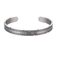 Titanium Steel Cuff Bangle, plated, fashion jewelry 