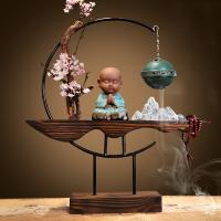 Wood Hanging Incense Burner, with Porcelain & Iron, handmade, for home and office & durable 