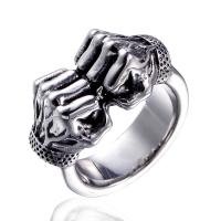 304 Stainless Steel Finger Ring, Hand & for man, original color, 12mm, US Ring 