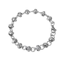 Stainless Steel Chain Bracelets, Unisex, original color Approx 8 Inch 
