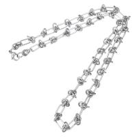 Stainless Steel Chain Necklace, platinum color plated, Unisex Approx 22 Inch 