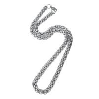Stainless Steel Chain Necklace, platinum color plated, Unisex Approx 22 Inch 