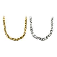 Collar de cadena de acero inoxidable, chapado, unisexo, más colores para la opción, longitud:aproximado 21.5 Inch, Vendido por UD