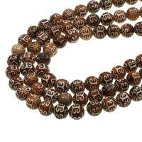 Natural Tibetan Agate Dzi Beads, Round, DIY, mixed colors, 8mm cm 