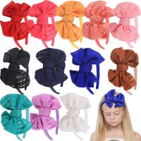 Children Hair Band, Cloth, with Plastic, Bowknot, cute & for children & hollow 