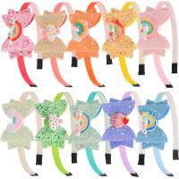 Children Hair Band, Plastic, with Sequins & Cloth, Bowknot, cute & for children 