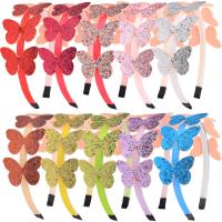 Children Hair Band, Plastic, with Sequins, Butterfly, cute & for children 
