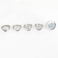 Нержавеющая сталь 304 гнездо-оправа для кольца, Гальваническое покрытие, DIY & разный размер для выбора, серебряный, 6-30mm, продается PC