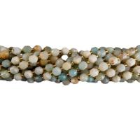 Amazonite Black Gold Bead, ​Amazonite​, with Seedbead, Lantern, polished, DIY & faceted, 5mm .96 Inch 