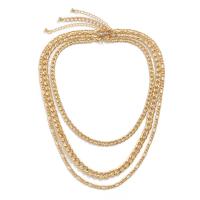 Fashion Multi Layer Necklace, iron chain, with 2.7inch extender chain, plated, three pieces & for woman Approx 15.7 Inch, Approx 21.7 Inch 