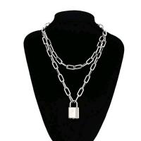 Zinc Alloy Necklace, plated, Double Layer & for woman 30cm,31cm 