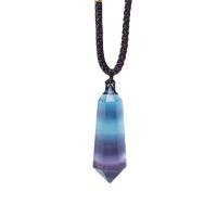 Natural Fluorite Pendant, polished, mixed colors 