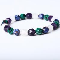 Gemstone Bracelets, Star Cut Faceted & Unisex, mixed colors Approx 19 cm 