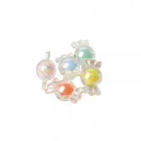 collier en perle acrylique , bonbon, DIY, couleurs mélangées, 17mm Vendu par sac