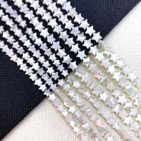Trochus Shell Perle, Stern, DIY & verschiedene Größen vorhanden, weiß, Länge:ca. 15 ZollInch, verkauft von Strang