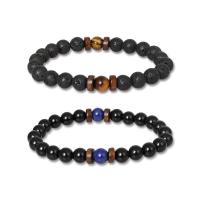 Gemstone Bracelets, Natural Stone, Round & Unisex & radiation protection 8mm Approx 7.09 Inch 