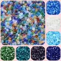 2 Perles de rocaille de verre taillé, Des billes de verre, cadre, DIY, plus de couleurs à choisir, 4mm, Environ Vendu par sac