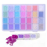 Opaque Rainbow Glass Seed Beads, Seedbead, Round, DIY, mixed colors, 3mm 