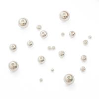 perla de cobre, metal, chapado en color de plata, Bricolaje & diverso tamaño para la opción, plateado, 2.5-8mm, Vendido por Bolsa